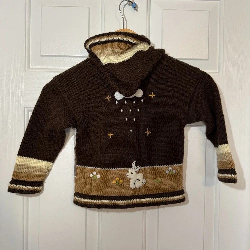 Peruvian handmade‎ kids alpaca zip up jacket no size
